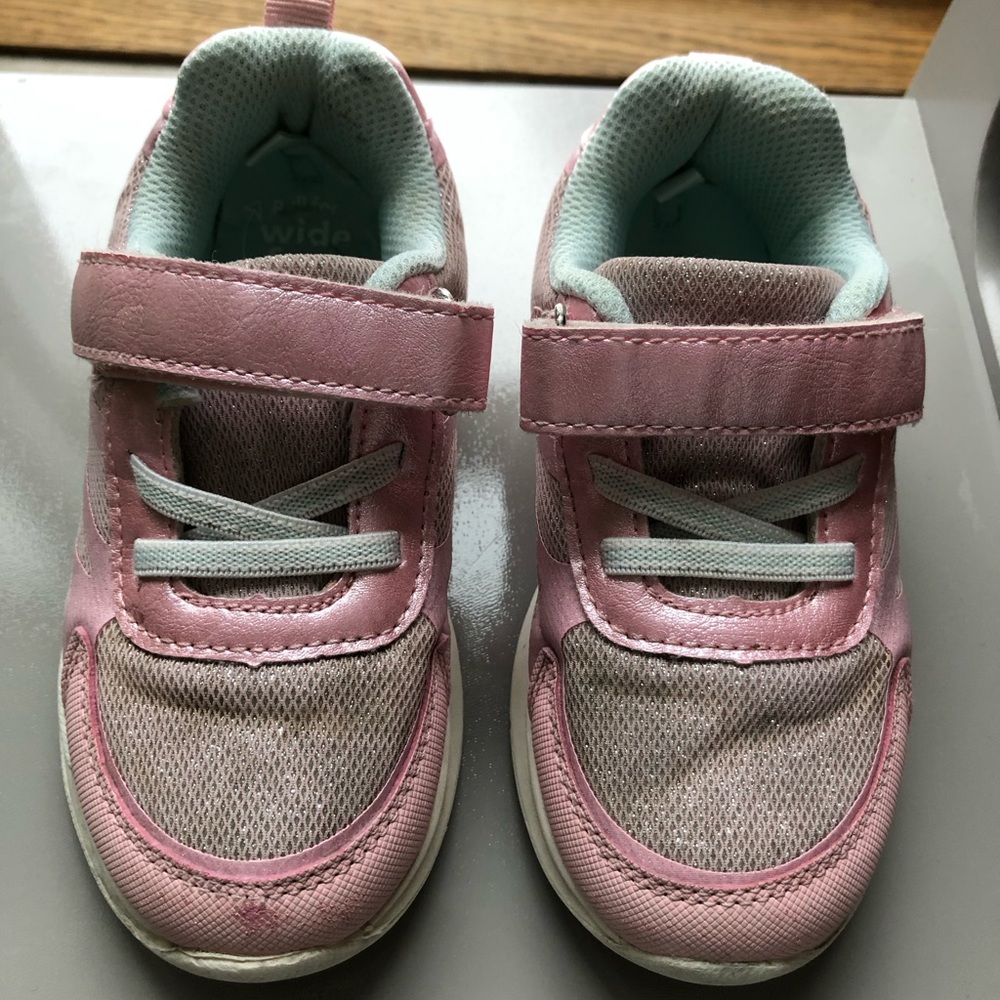 Stride Rite Pink and White Kids Sneakers